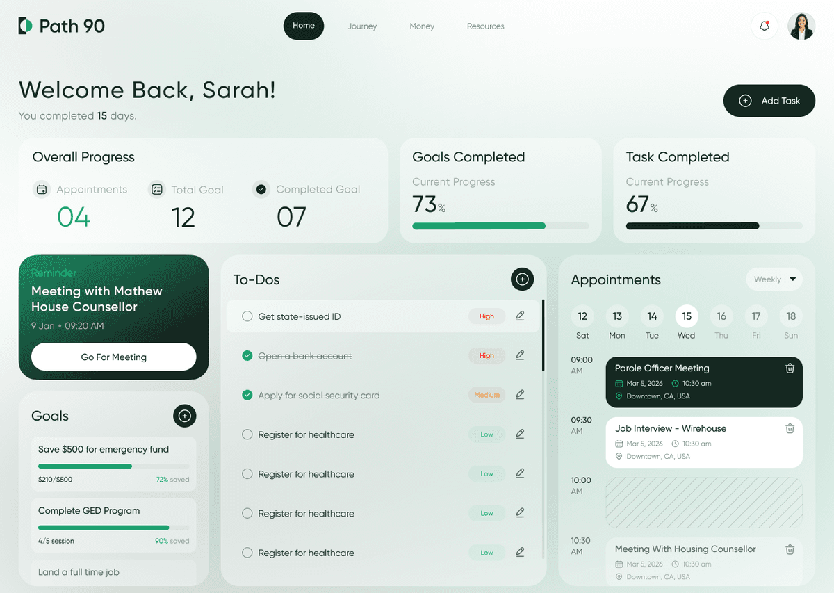 Path 90 app dashboard preview